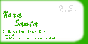 nora santa business card