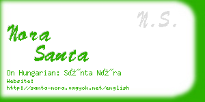 nora santa business card